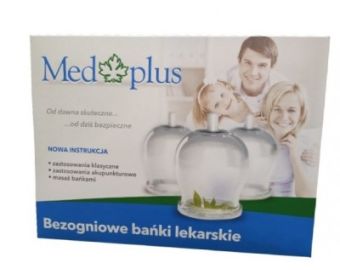 MEDPLUS bezogniowe bańki szklane 8 sztuk