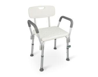TIMAGO Taboret prysznicowy oparciem i uchwytami TGR-R KP 355L