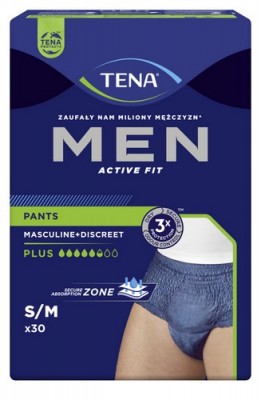 Majtki chonne  Tena MEN Pants BLUE Plus