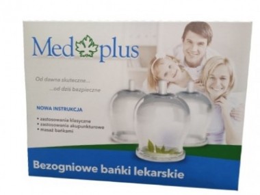 MEDPLUS bezogniowe baki szklane 12 sztuk