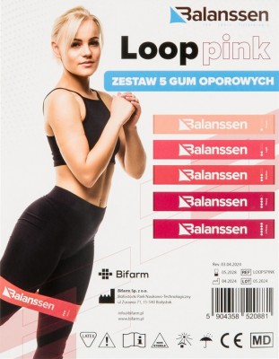 BALANSSEN Tama oporowa LOOP PINK 5szt_